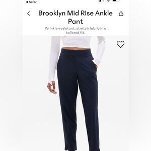Athleta Black Brooklyn mid rise ankle pant